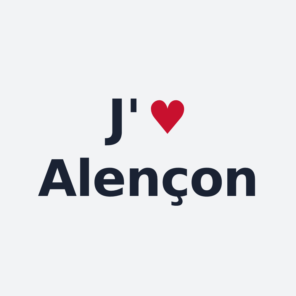 Poster personnalisé Alençon — design J'aime Alençon