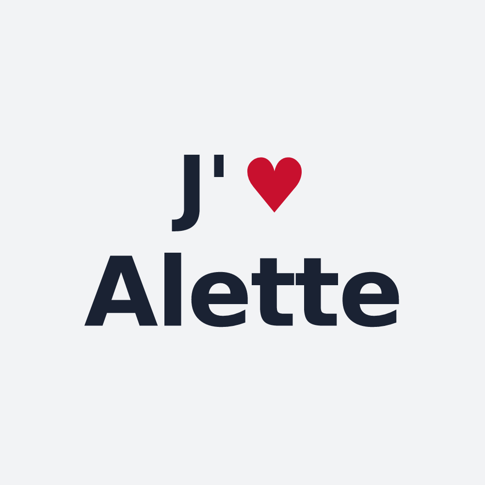 Poster personnalisé Alette — design J'aime Alette