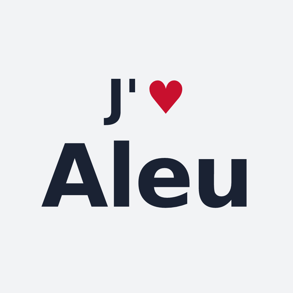 Poster personnalisé Aleu — design J'aime Aleu