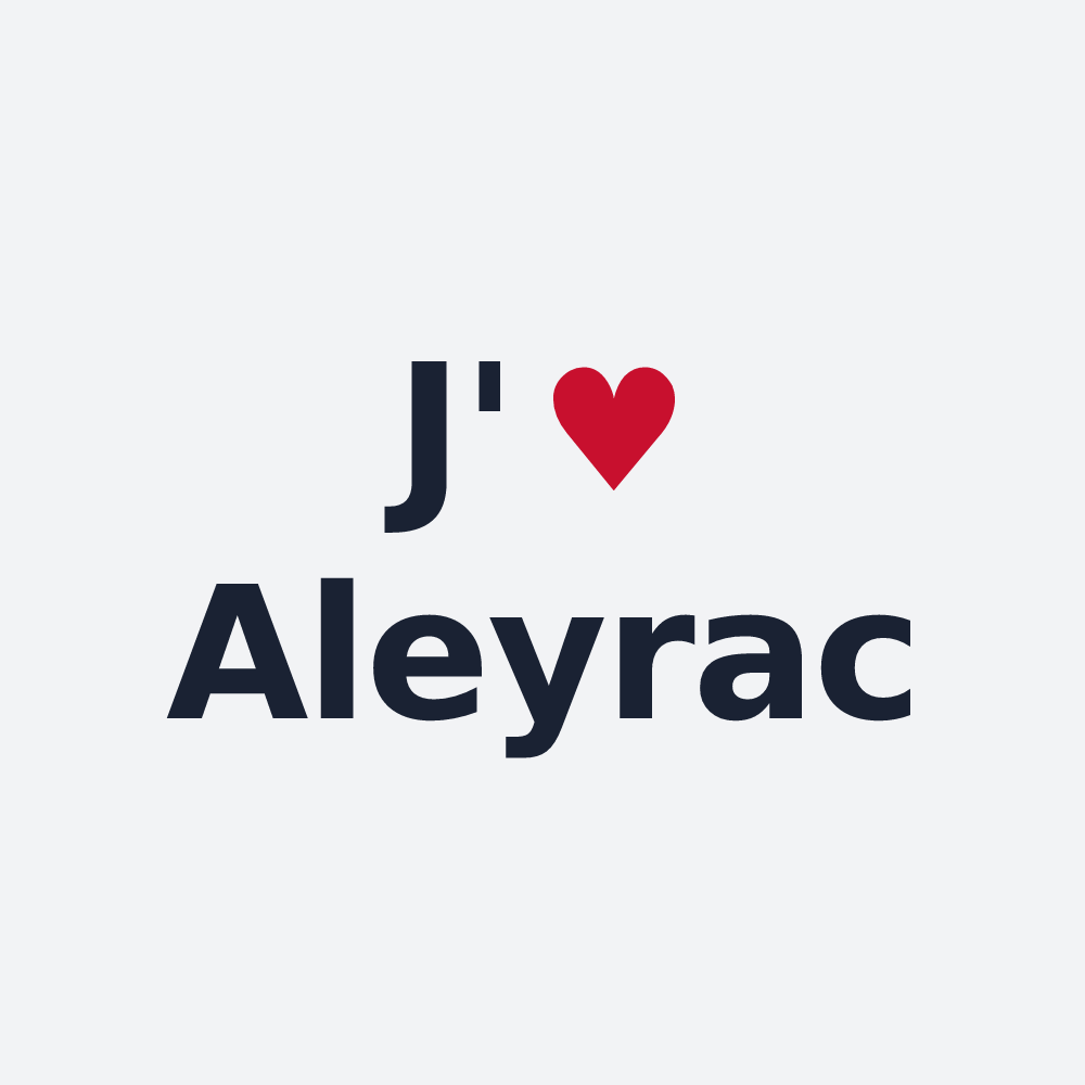 Poster personnalisé Aleyrac — design J'aime Aleyrac