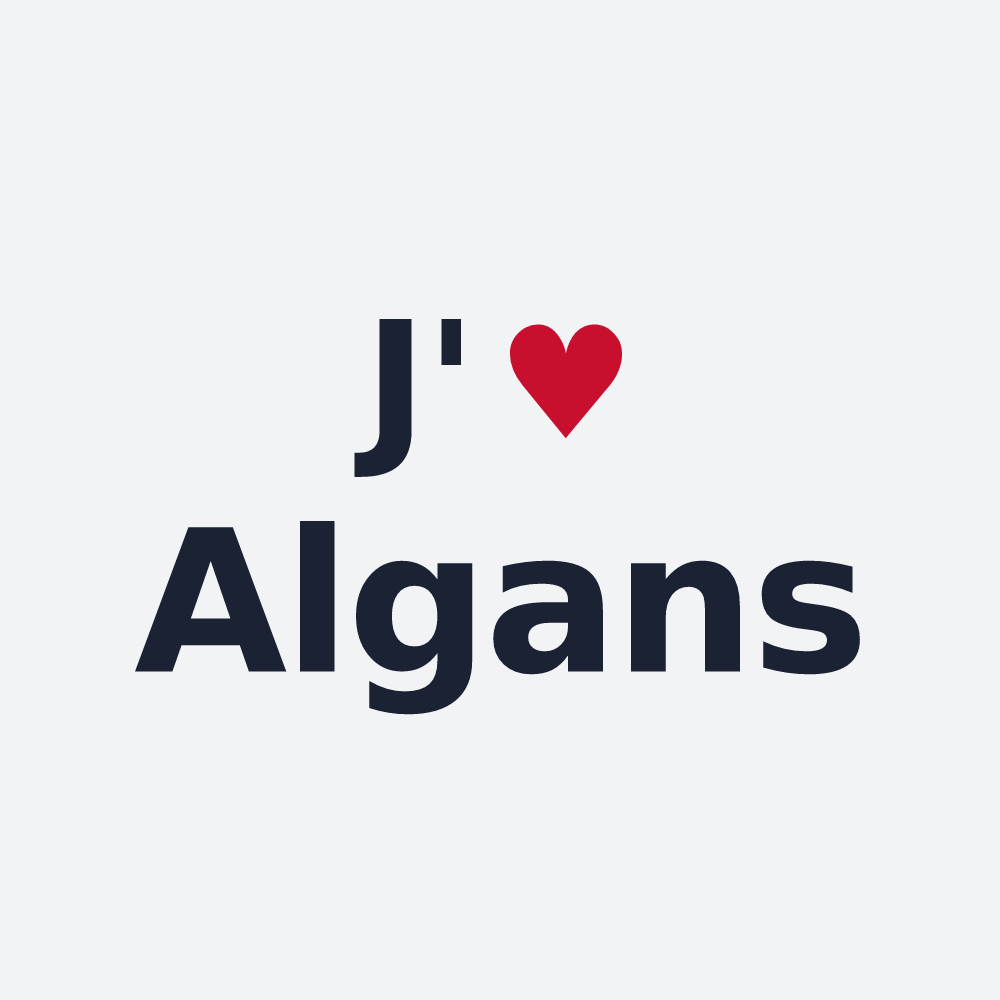 Poster personnalisé Algans — design J'aime Algans