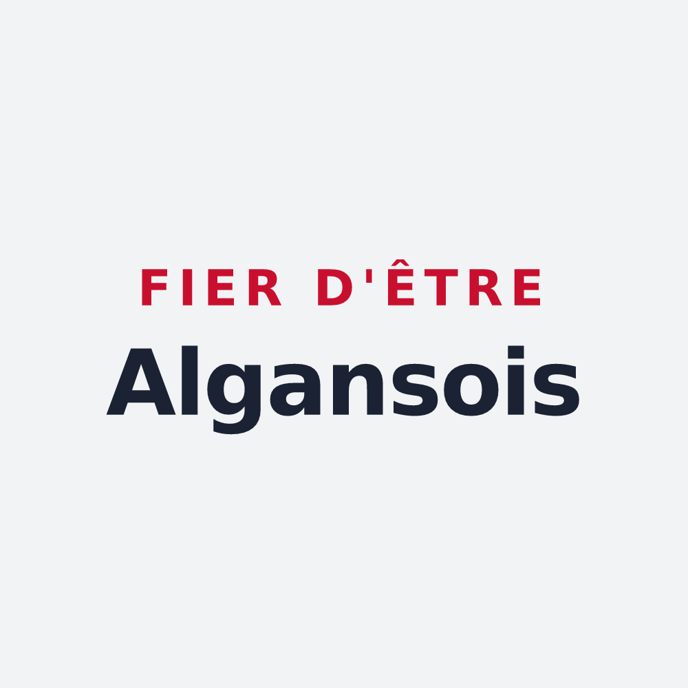 Poster « Fier d'être Algansois » — design pour Algans