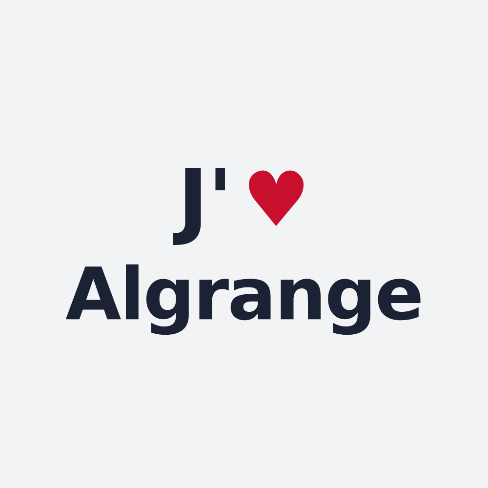 Poster personnalisé Algrange — design J'aime Algrange