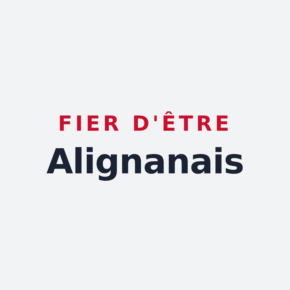 Poster « Fier d'être Alignanais » — design pour Alignan-du-Vent