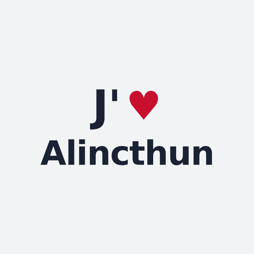 Poster personnalisé Alincthun — design J'aime Alincthun