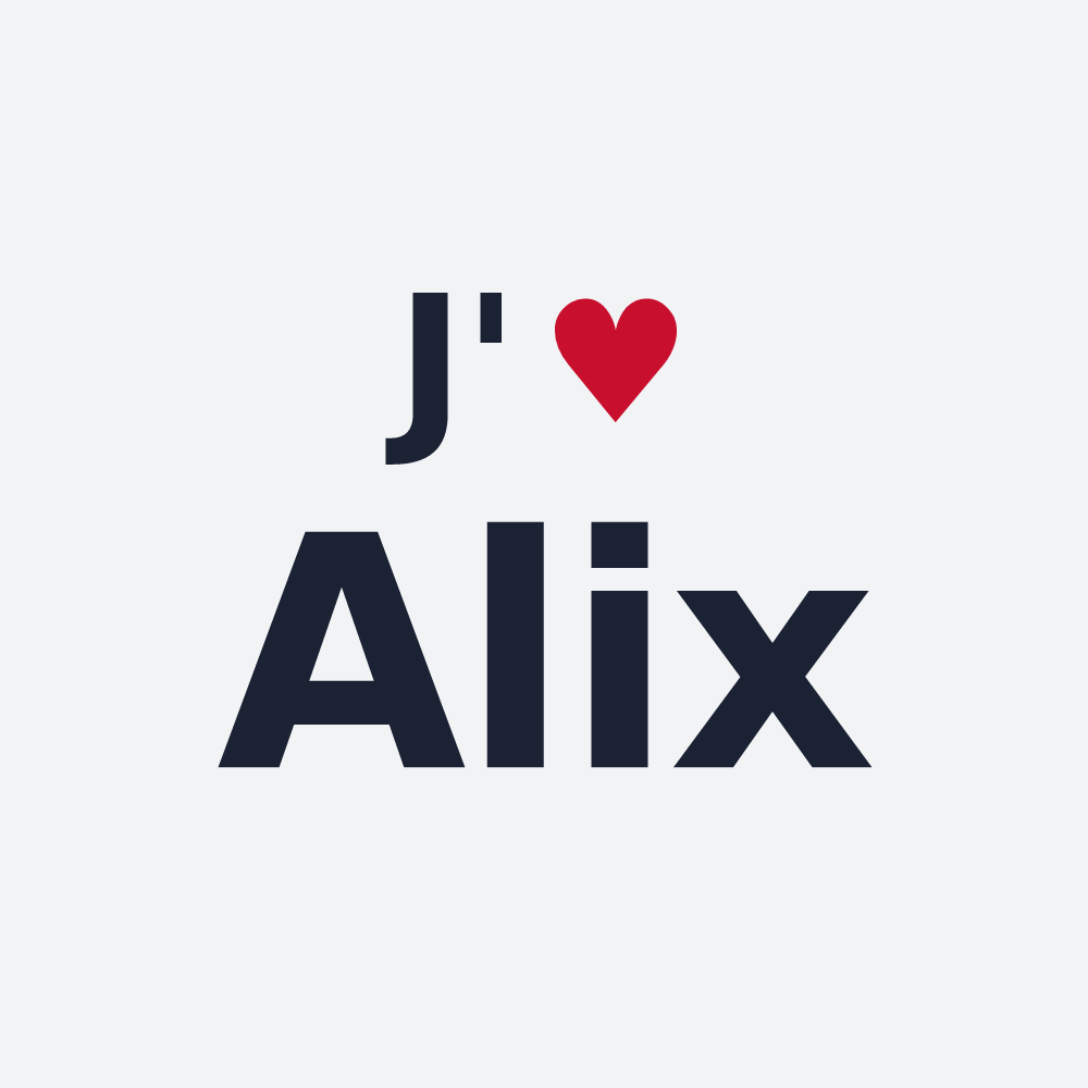 Poster personnalisé Alix — design J'aime Alix