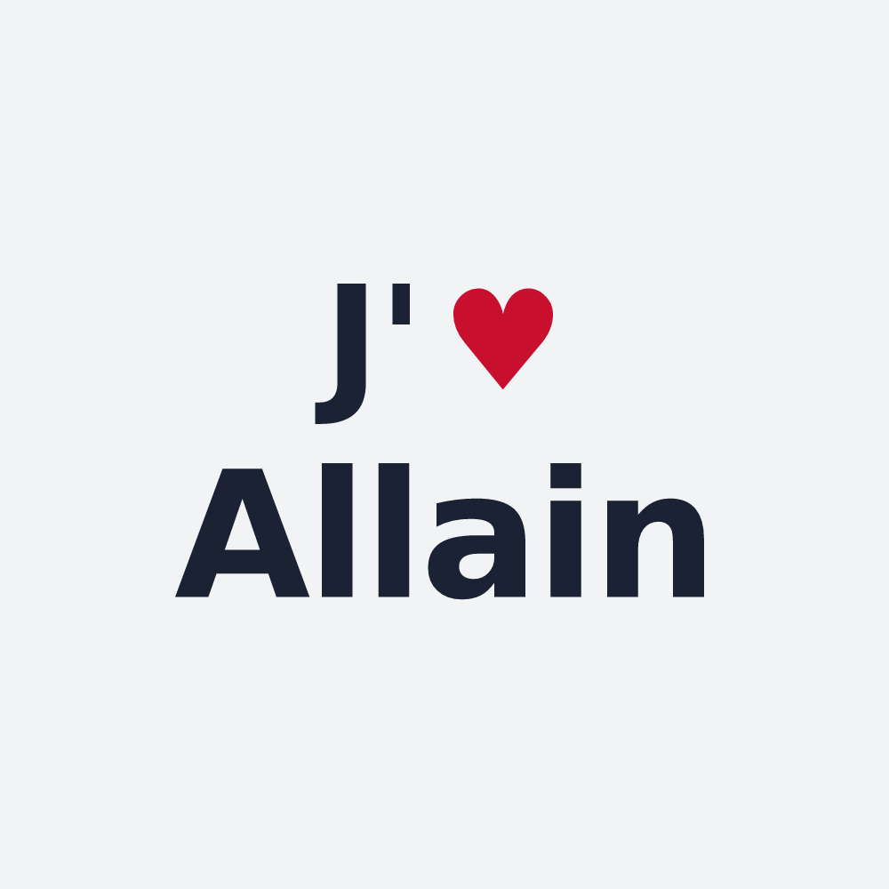 Poster personnalisé Allain — design J'aime Allain