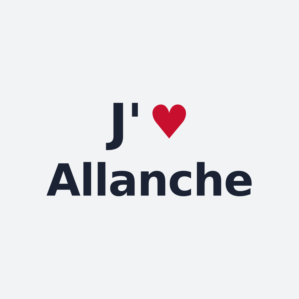 Poster personnalisé Allanche — design J'aime Allanche