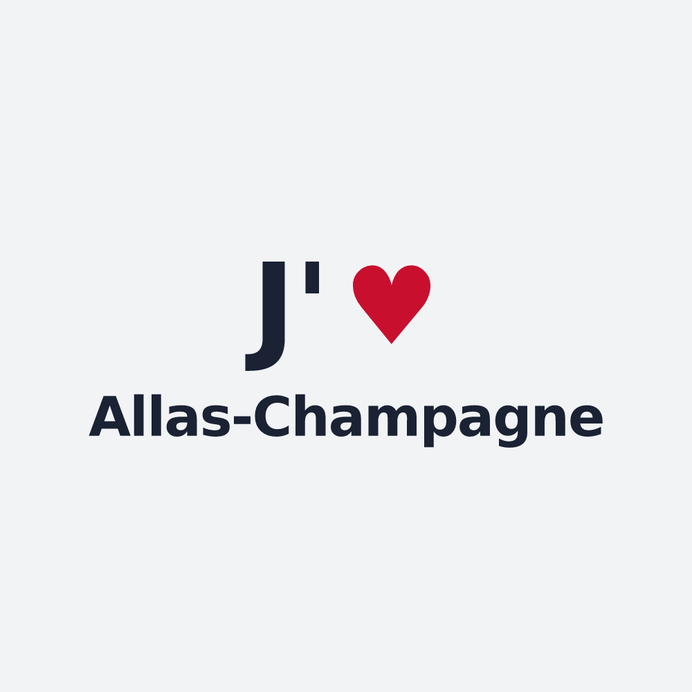Poster personnalisé Allas-Champagne — design J'aime Allas-Champagne