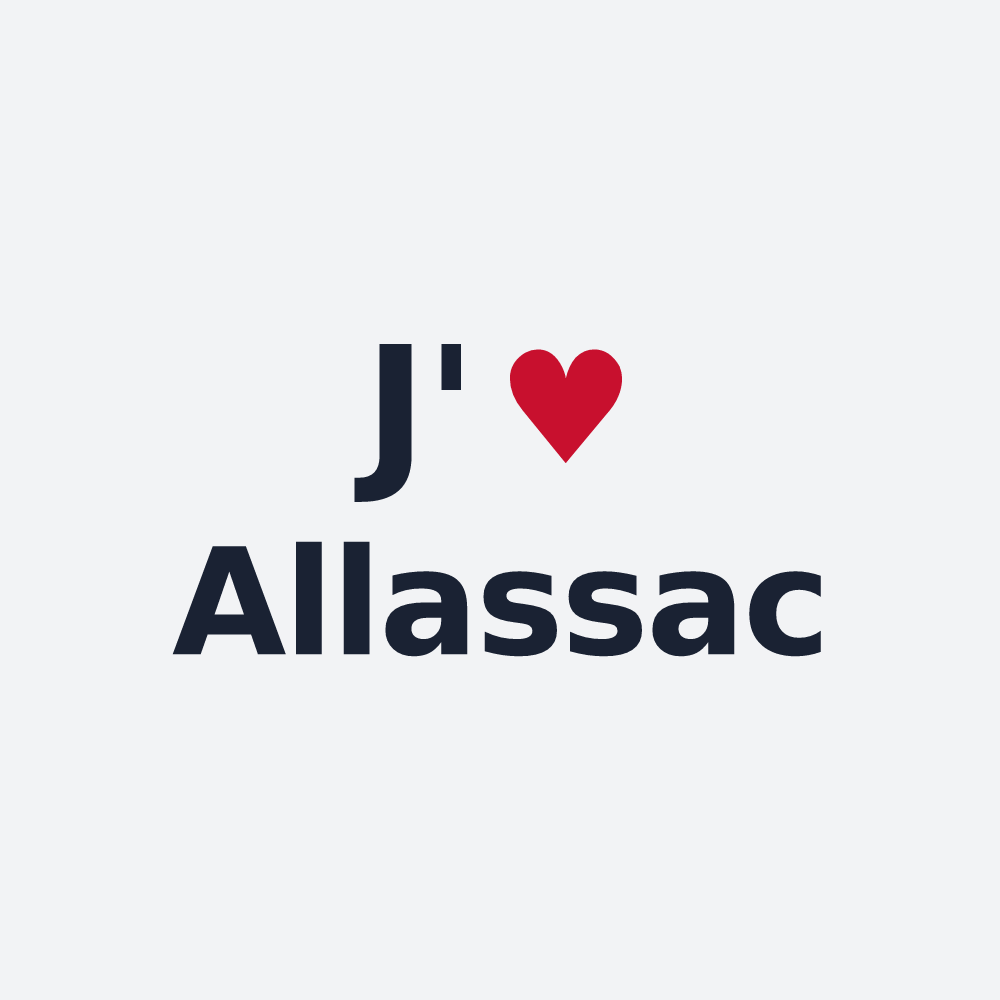 Poster personnalisé Allassac — design J'aime Allassac