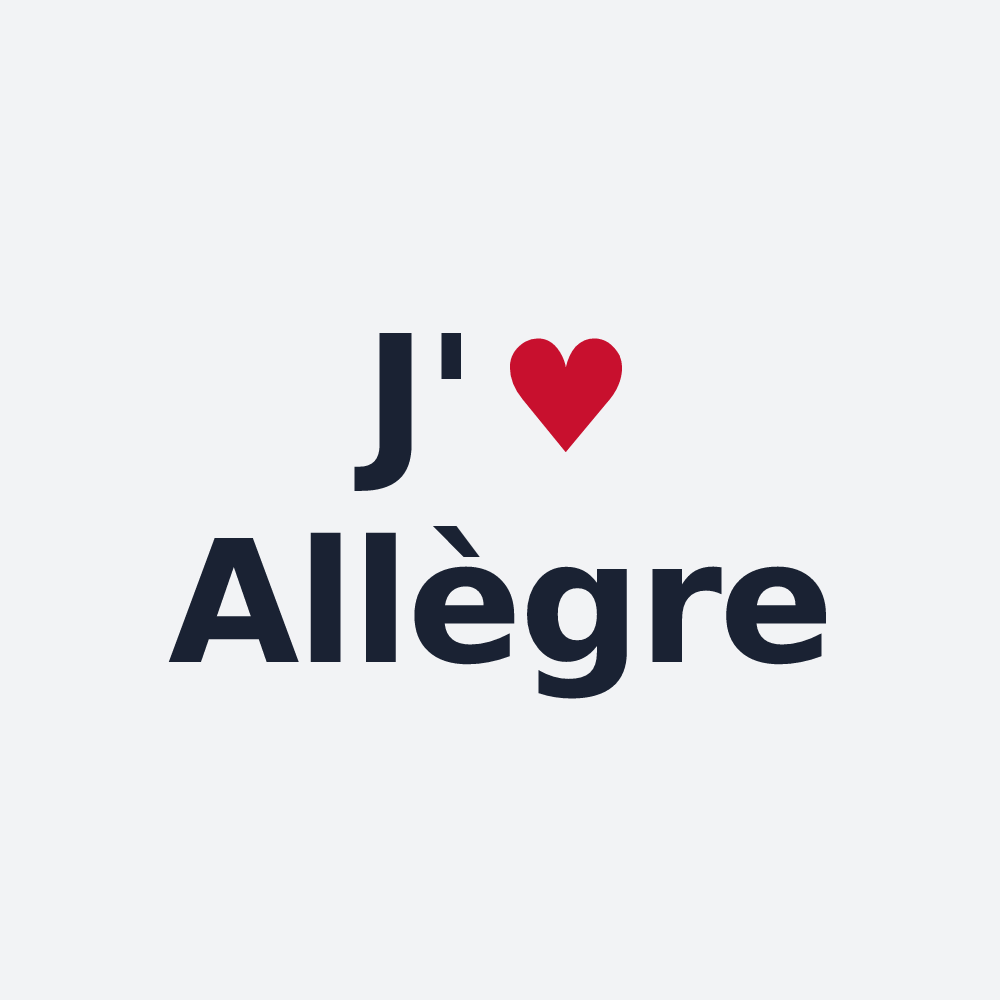 Poster personnalisé Allègre — design J'aime Allègre