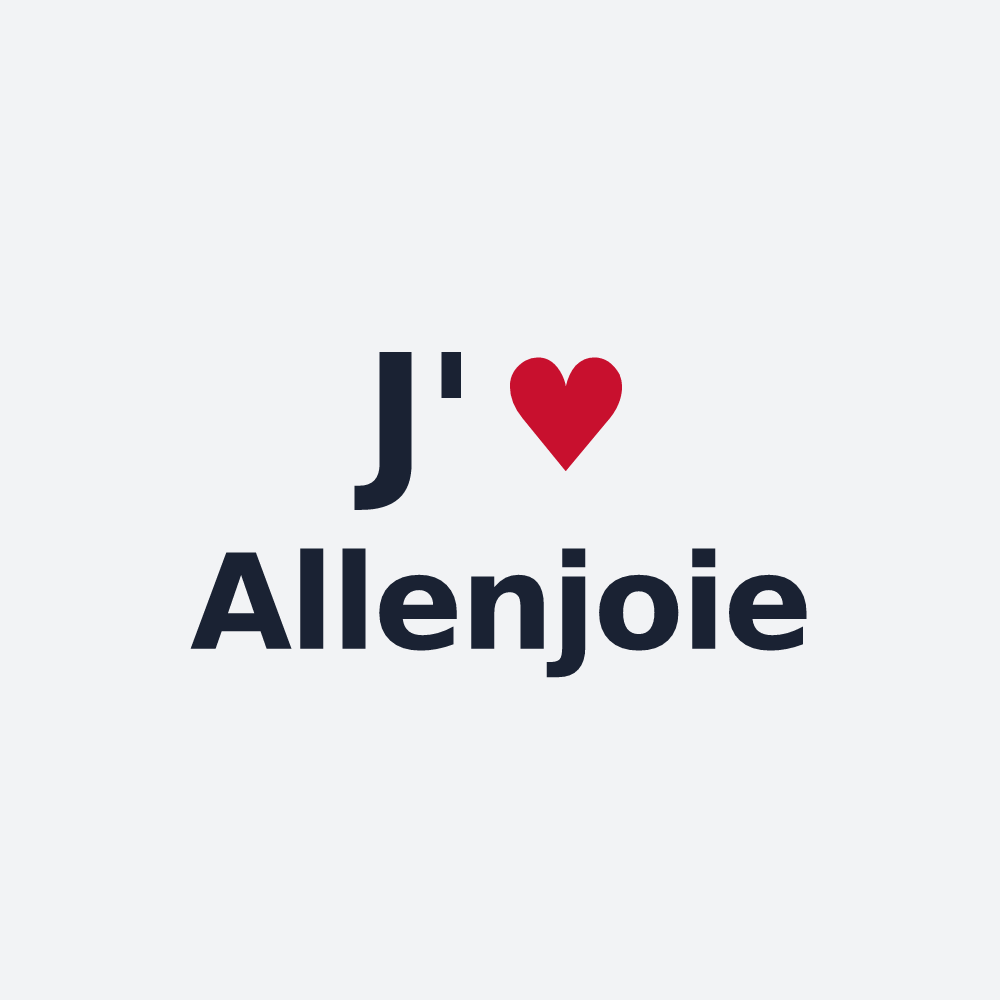 Poster personnalisé Allenjoie — design « J'aime Allenjoie » imprimé sur le poster