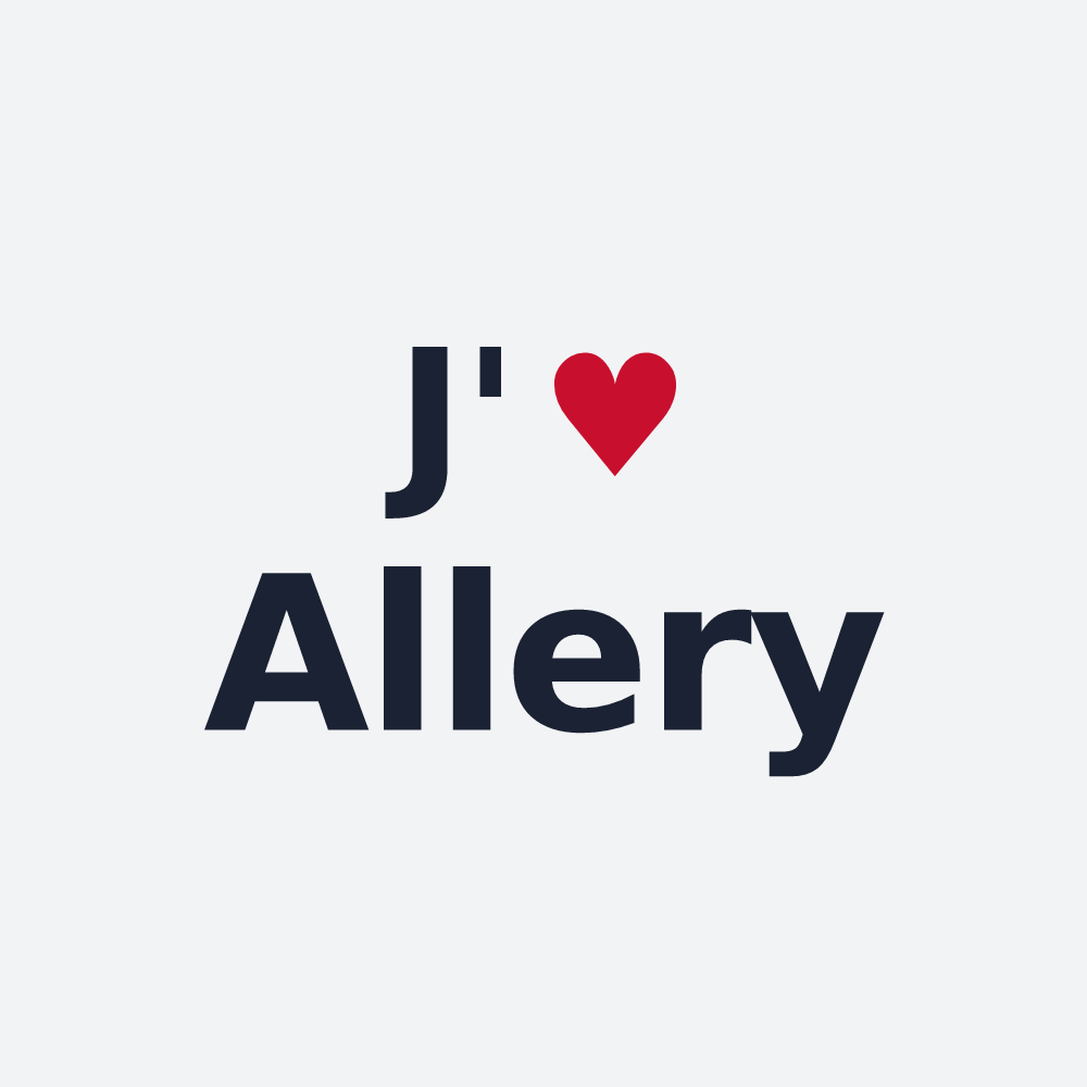 Poster personnalisé Allery — design J'aime Allery