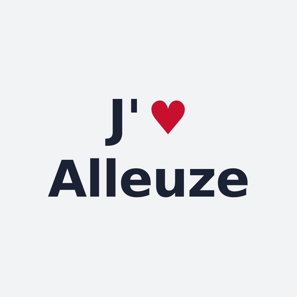 Poster personnalisé Alleuze — design J'aime Alleuze