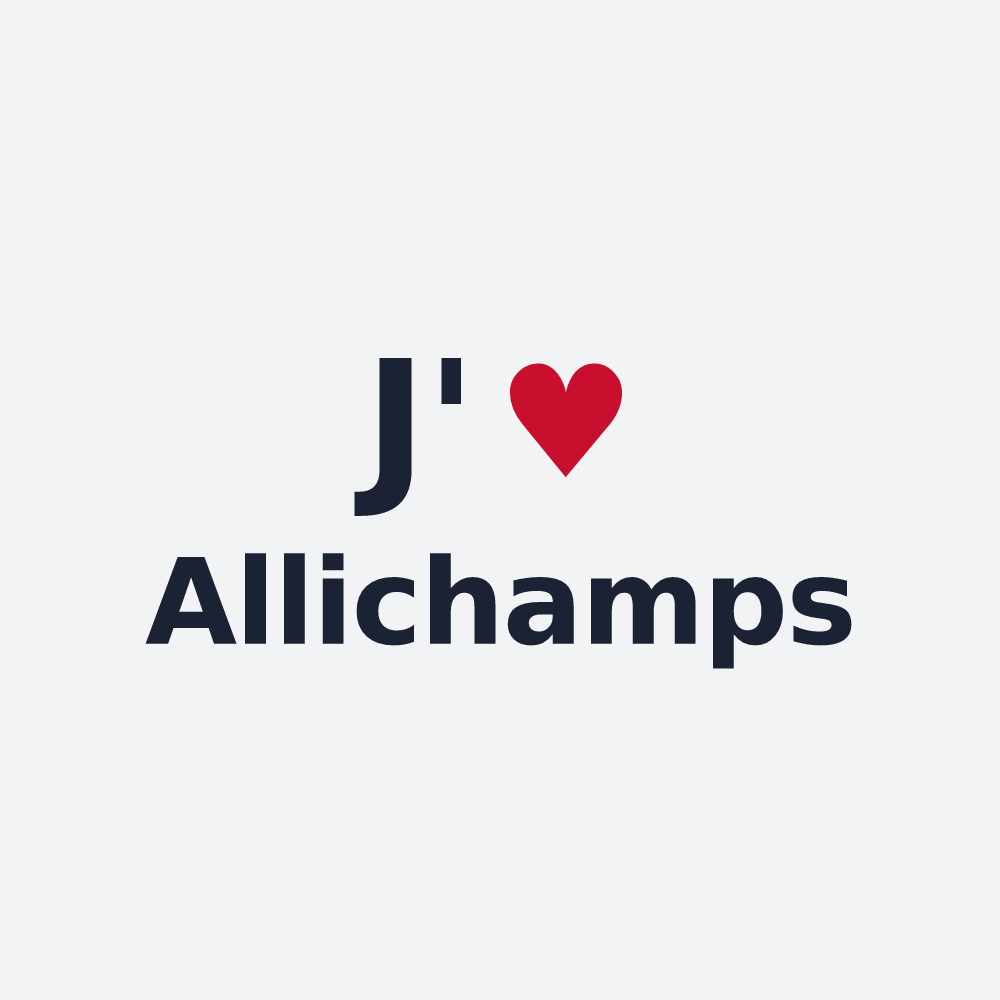 Poster personnalisé Allichamps — design J'aime Allichamps