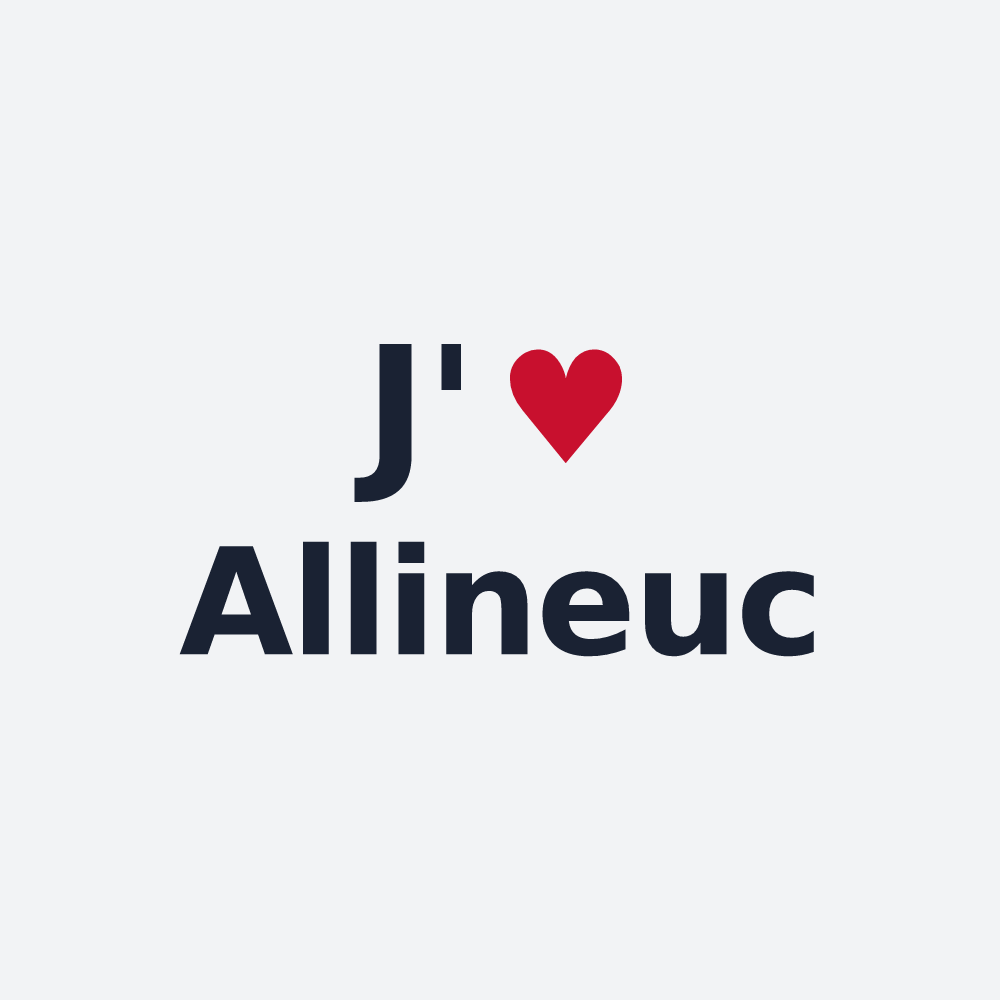 Poster personnalisé Allineuc — design J'aime Allineuc