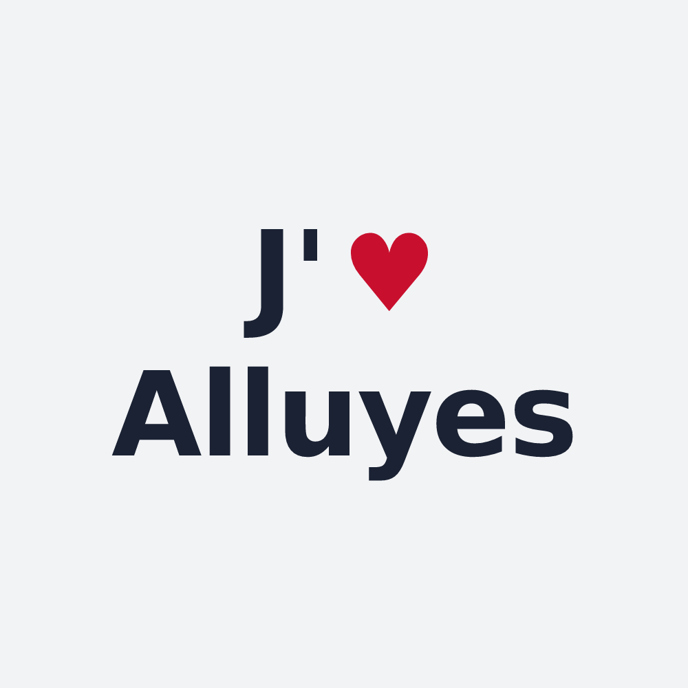 Poster personnalisé Alluyes — design J'aime Alluyes