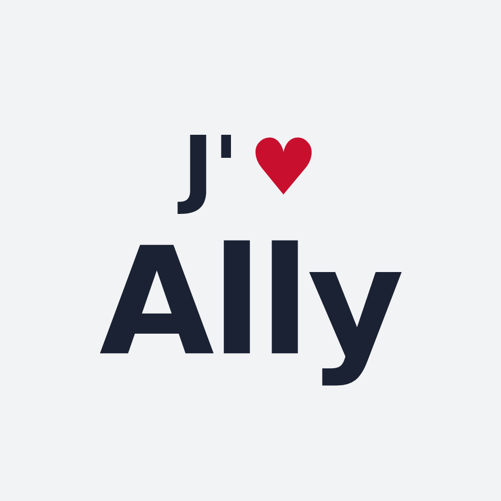 Poster personnalisé Ally — design J'aime Ally
