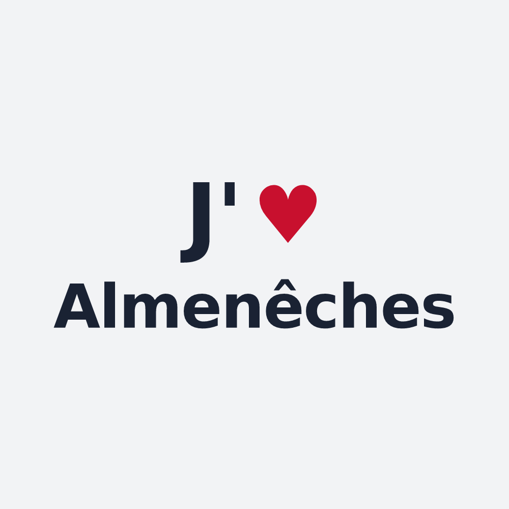 Poster personnalisé Almenêches — design J'aime Almenêches