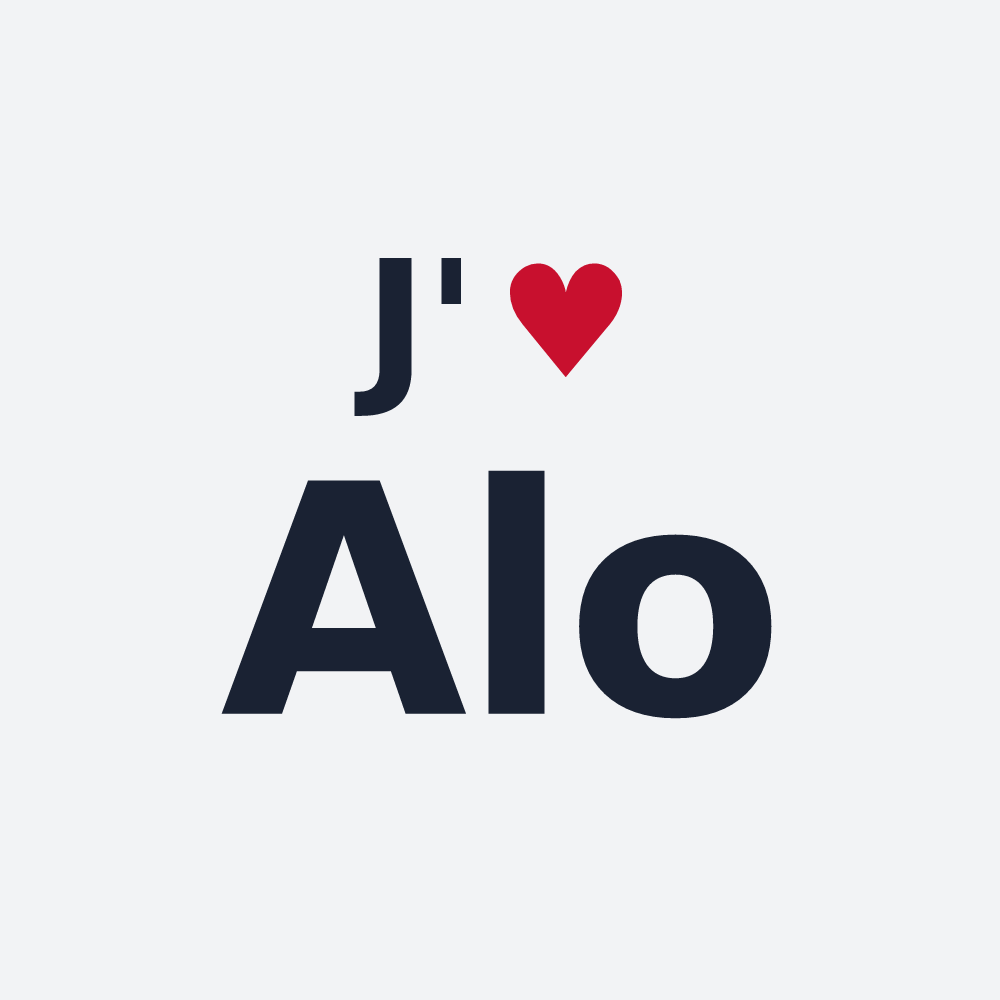 Poster personnalisé Alo — design J'aime Alo