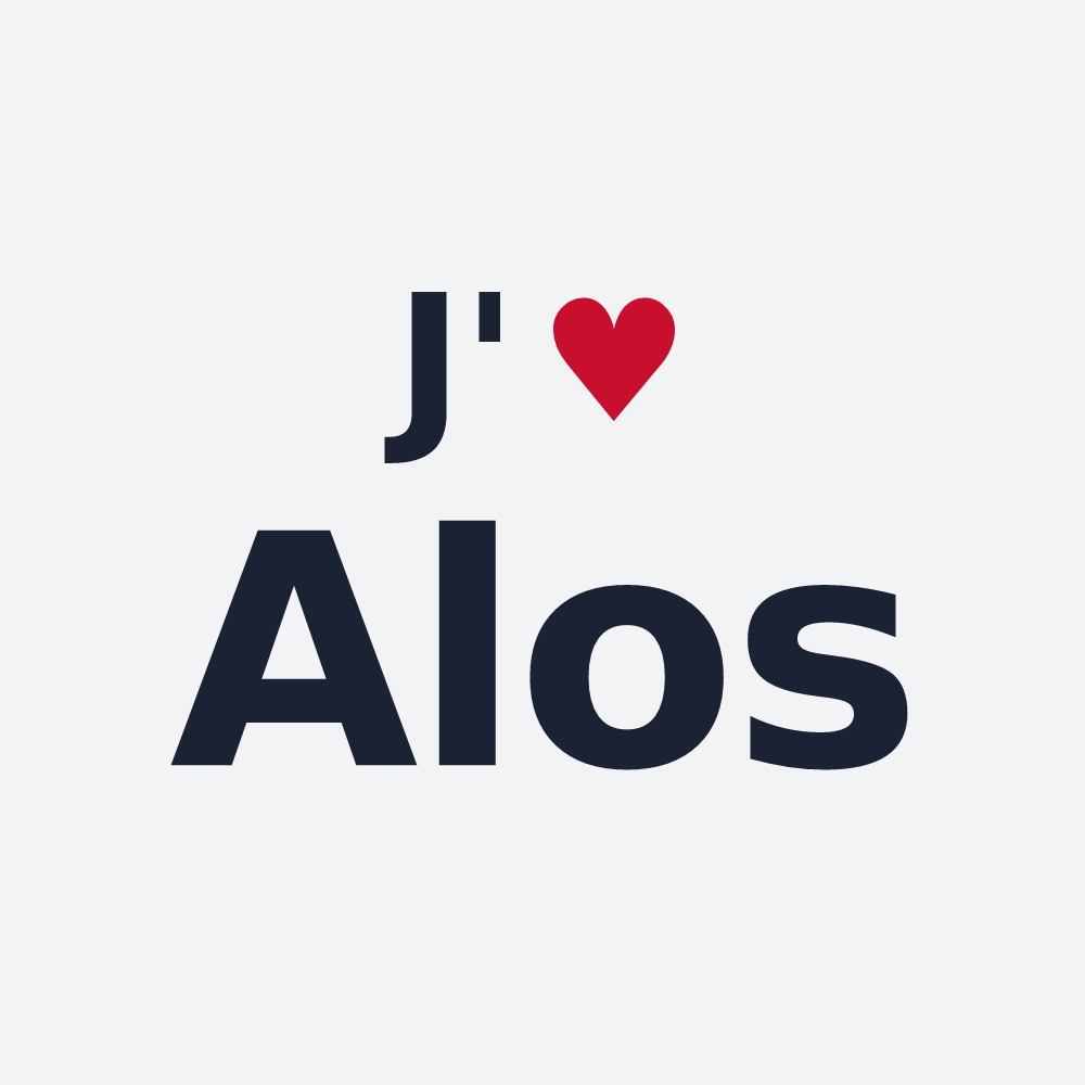 Poster personnalisé Alos — design J'aime Alos