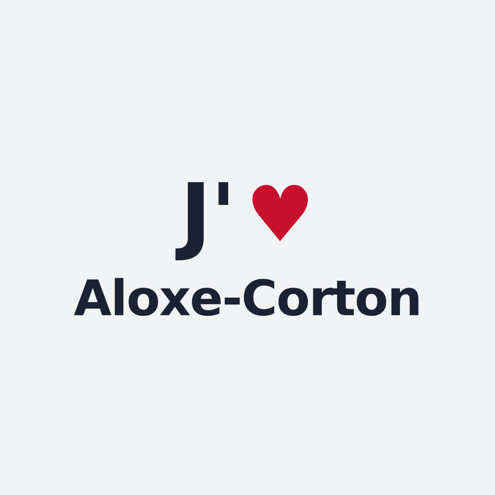 Poster personnalisé Aloxe-Corton — design J'aime Aloxe-Corton