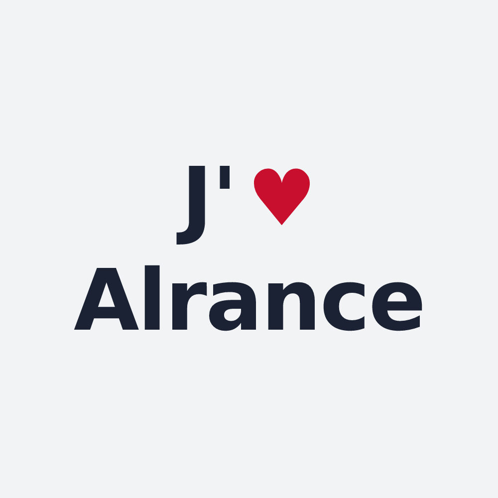 Poster personnalisé Alrance — design J'aime Alrance
