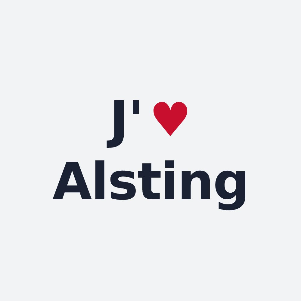 Poster personnalisé Alsting — design J'aime Alsting