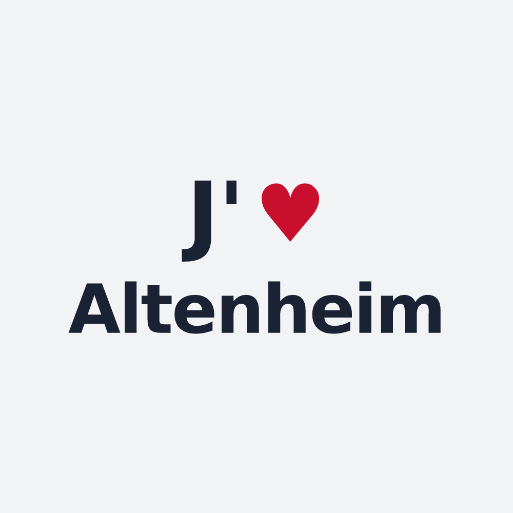 Poster personnalisé Altenheim — design J'aime Altenheim