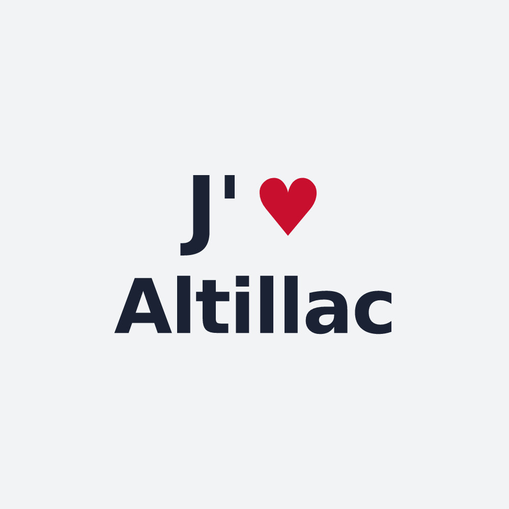 Poster personnalisé Altillac — design J'aime Altillac