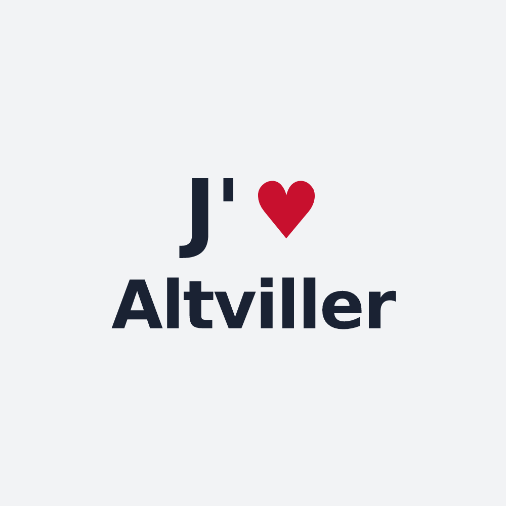 Poster personnalisé Altviller — design J'aime Altviller