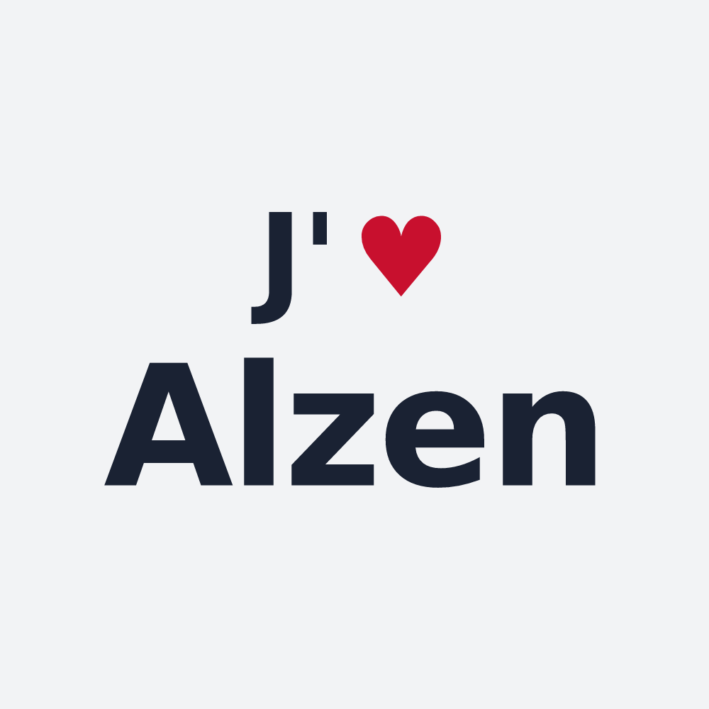 Poster personnalisé Alzen — design J'aime Alzen