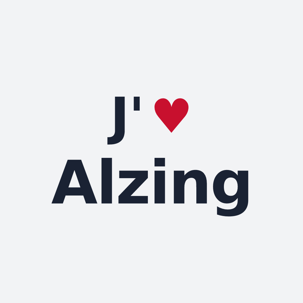Poster personnalisé Alzing — design J'aime Alzing