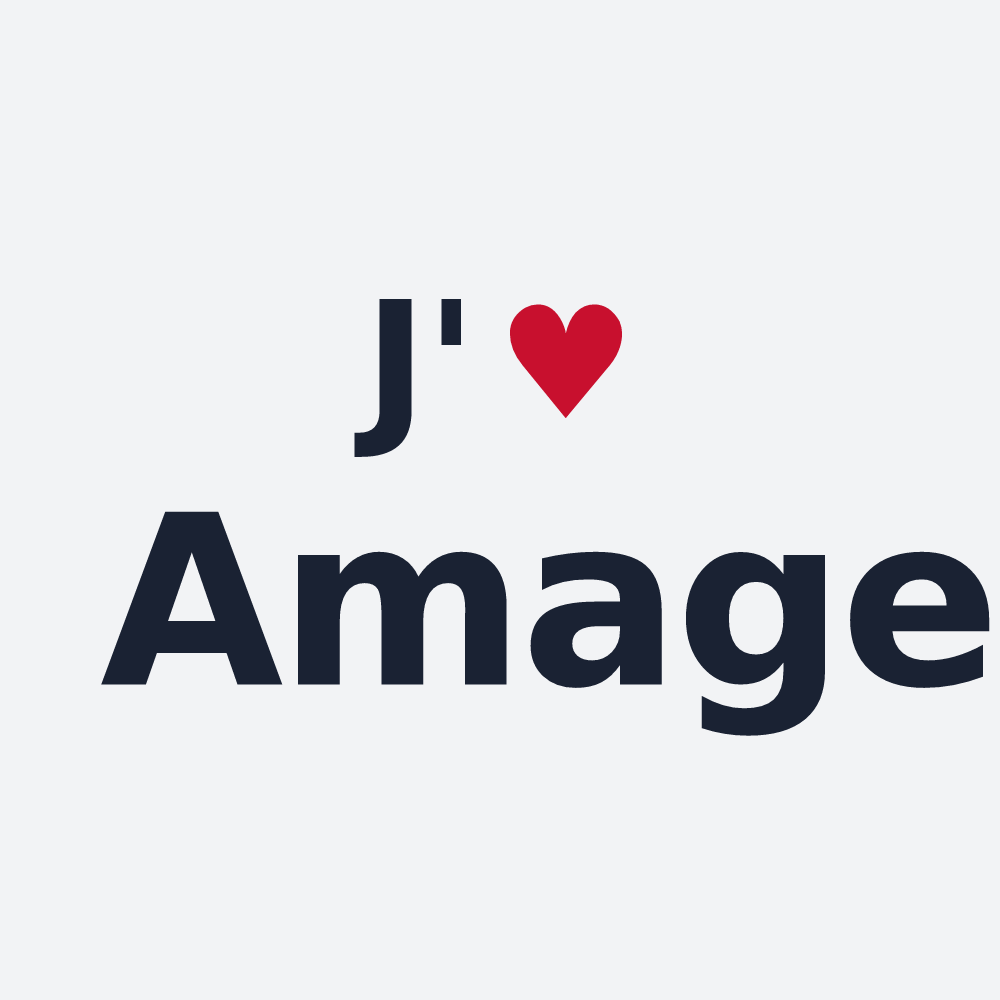 Poster personnalisé Amage — design J'aime Amage