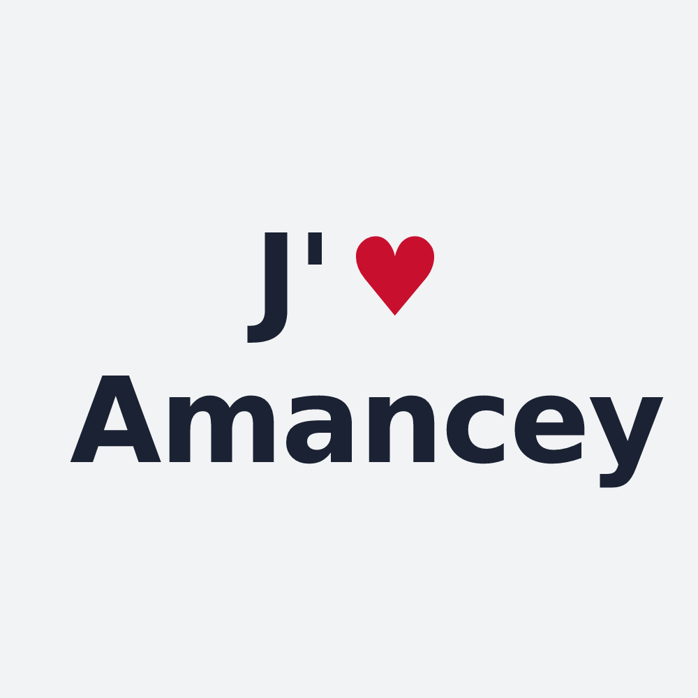 Poster personnalisé Amancey — design J'aime Amancey