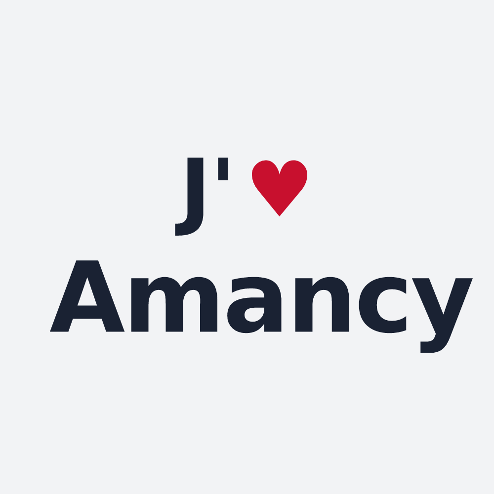 Poster personnalisé Amancy — design J'aime Amancy