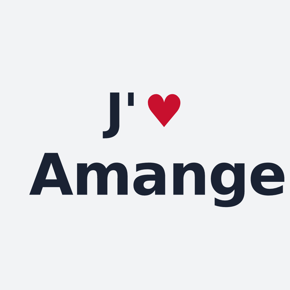Poster personnalisé Amange — design « J'aime Amange » imprimé sur le poster