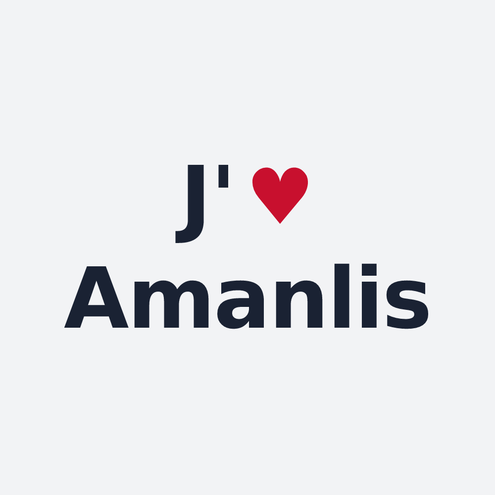 Poster personnalisé Amanlis — design J'aime Amanlis