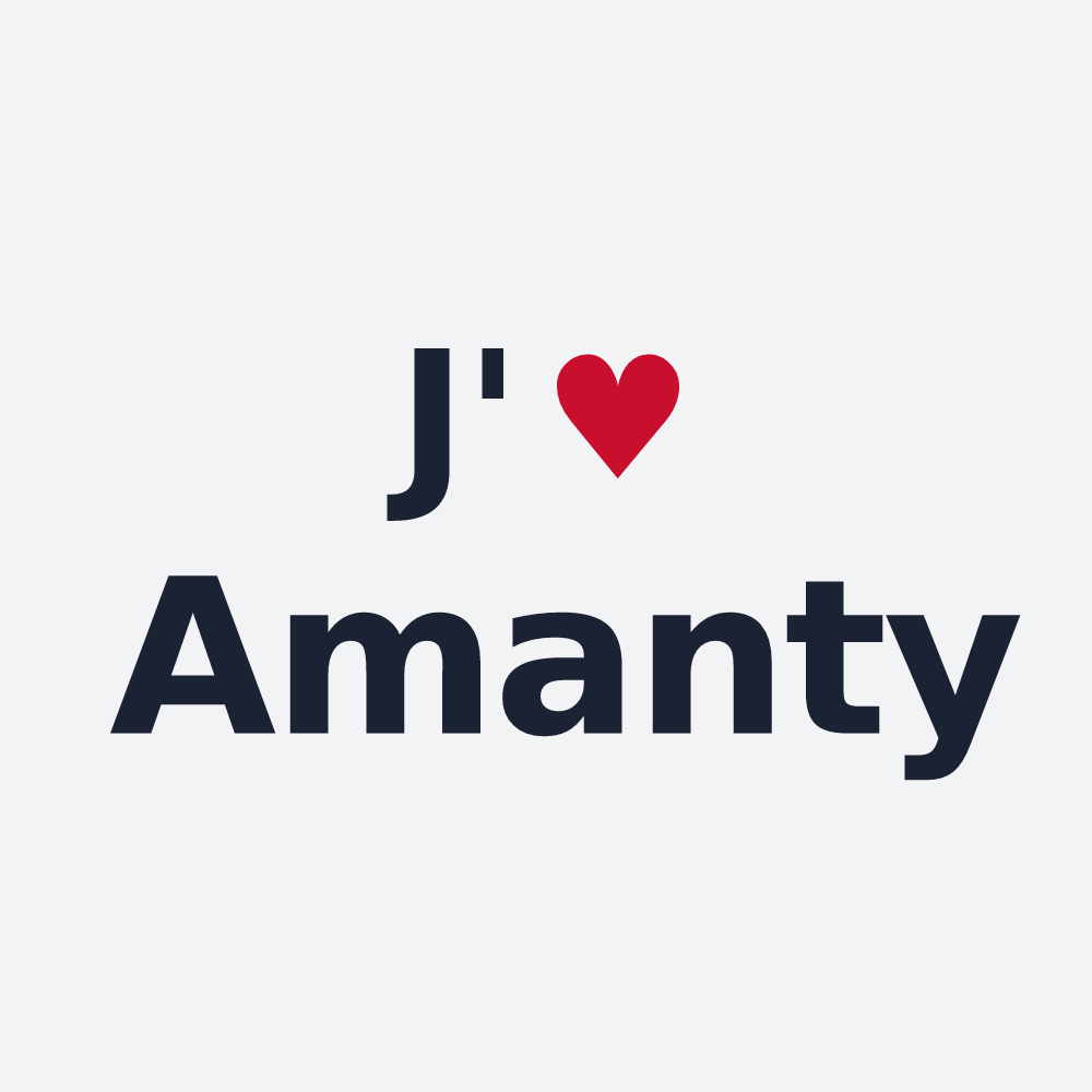Poster personnalisé Amanty — design J'aime Amanty