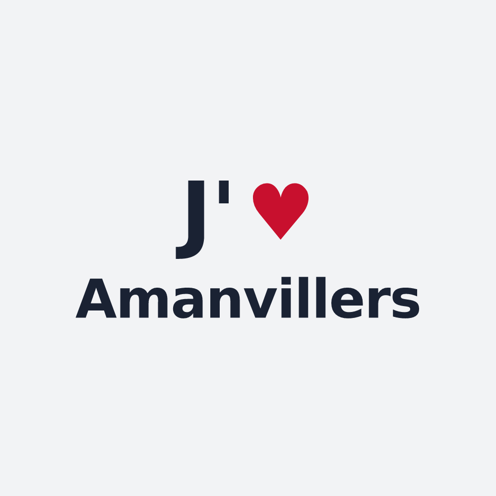 Poster personnalisé Amanvillers — design J'aime Amanvillers