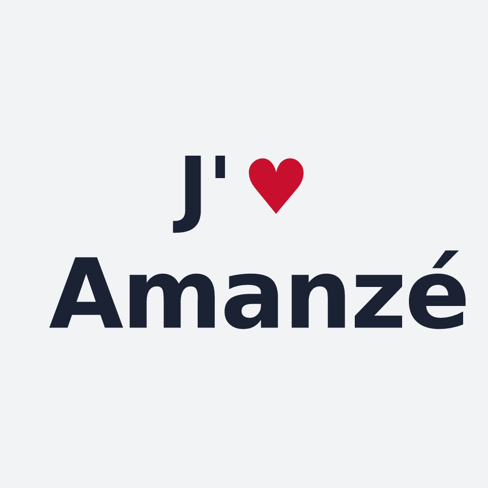 Poster personnalisé Amanzé — design J'aime Amanzé