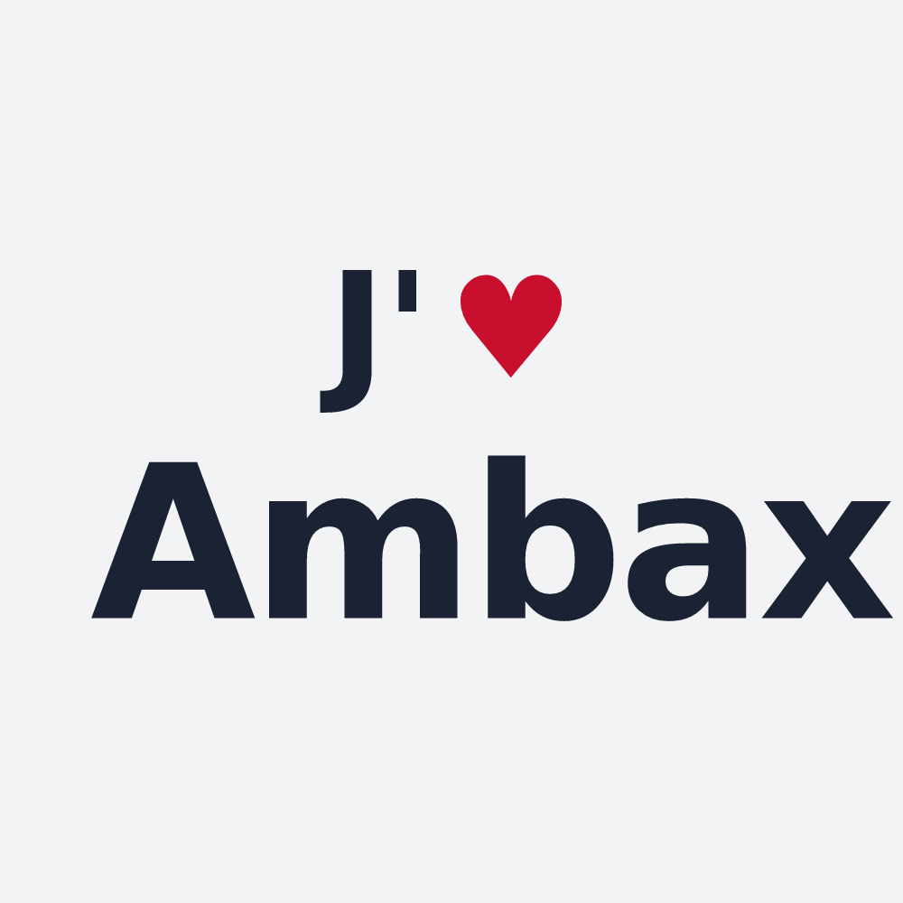 Poster personnalisé Ambax — design J'aime Ambax