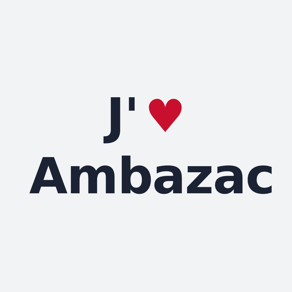 Poster personnalisé Ambazac — design J'aime Ambazac