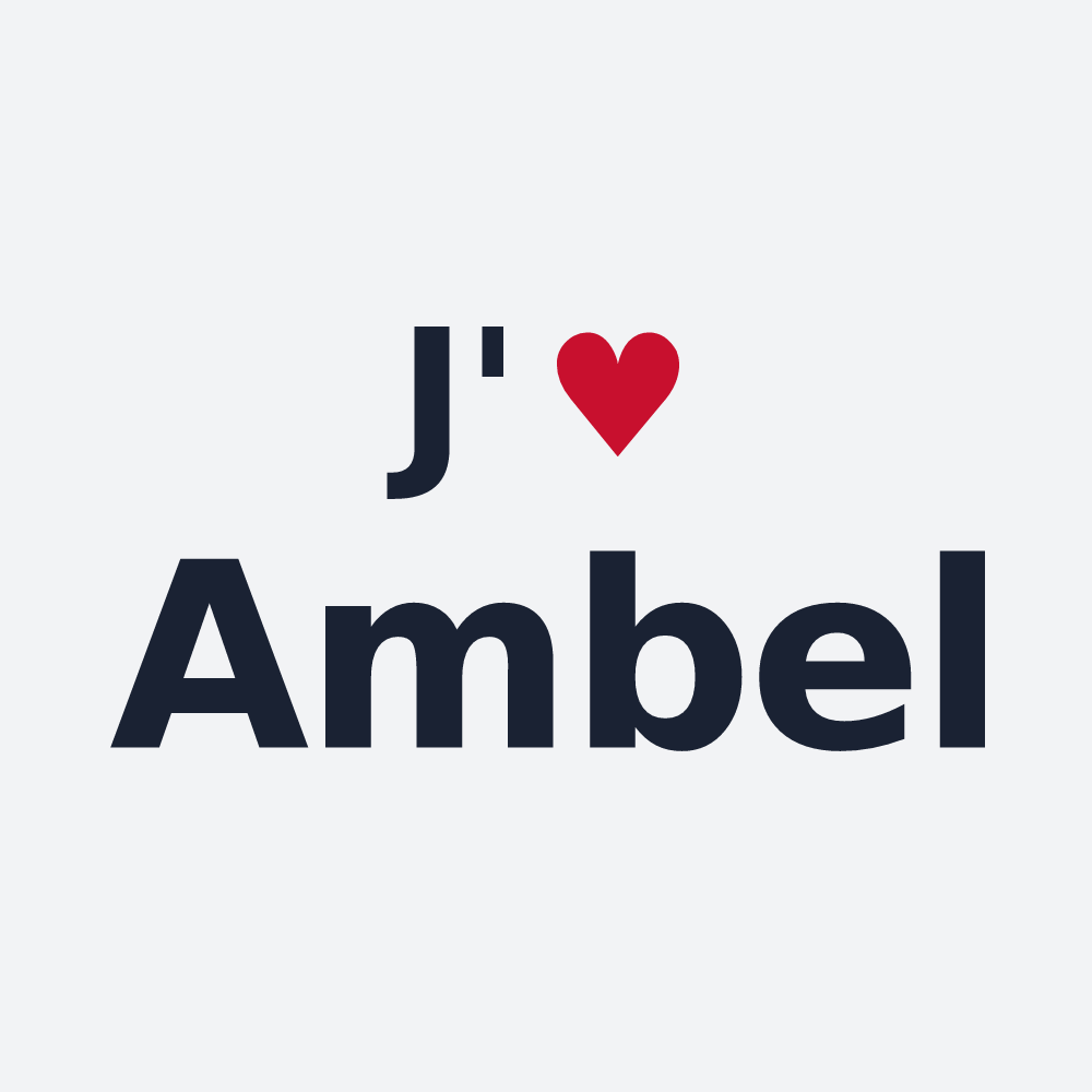 Poster personnalisé Ambel — design J'aime Ambel