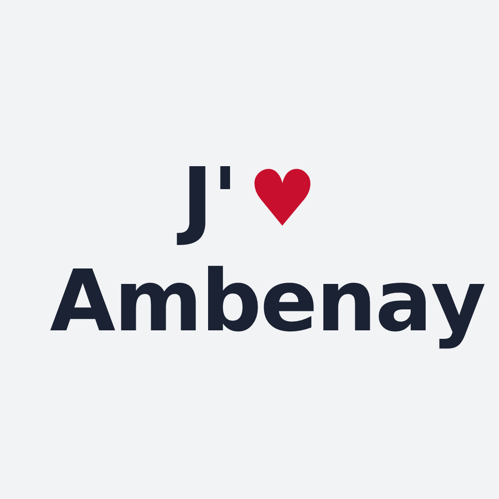 Poster personnalisé Ambenay — design « J'aime Ambenay » imprimé sur le poster