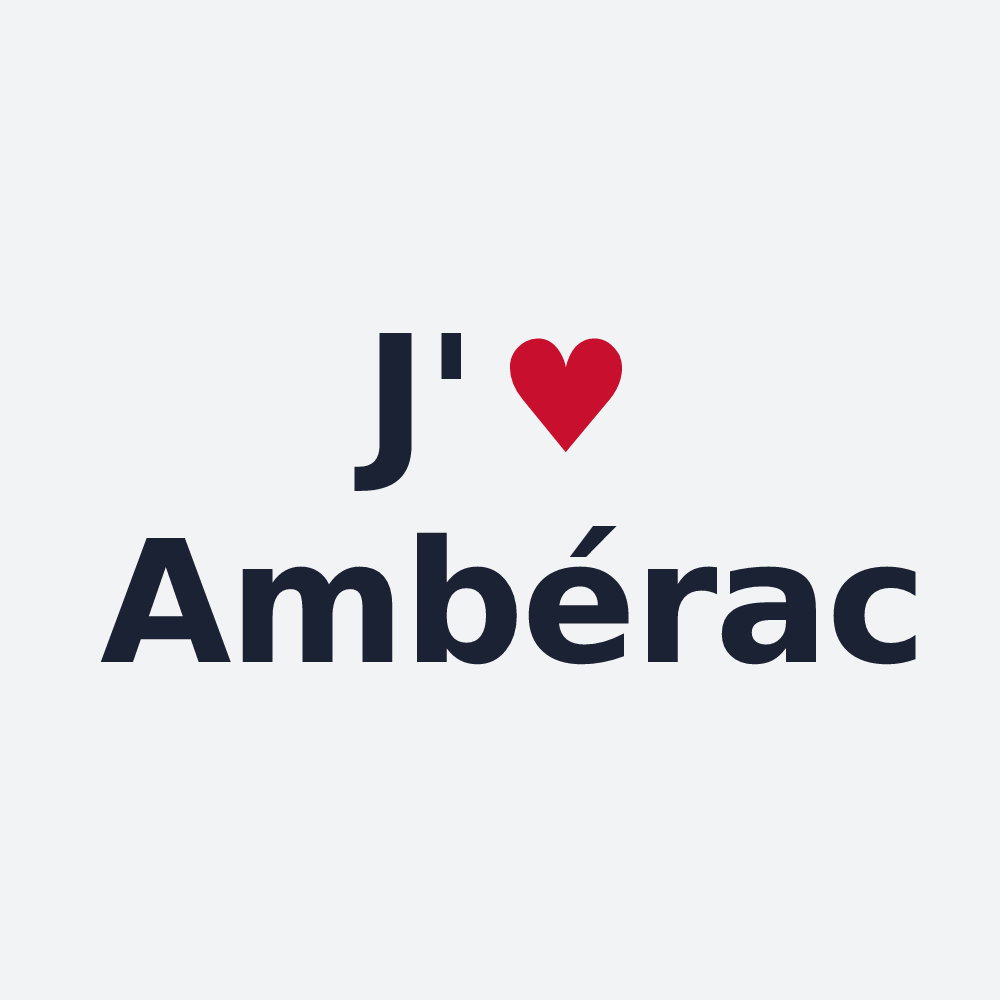 Poster personnalisé Ambérac — design J'aime Ambérac