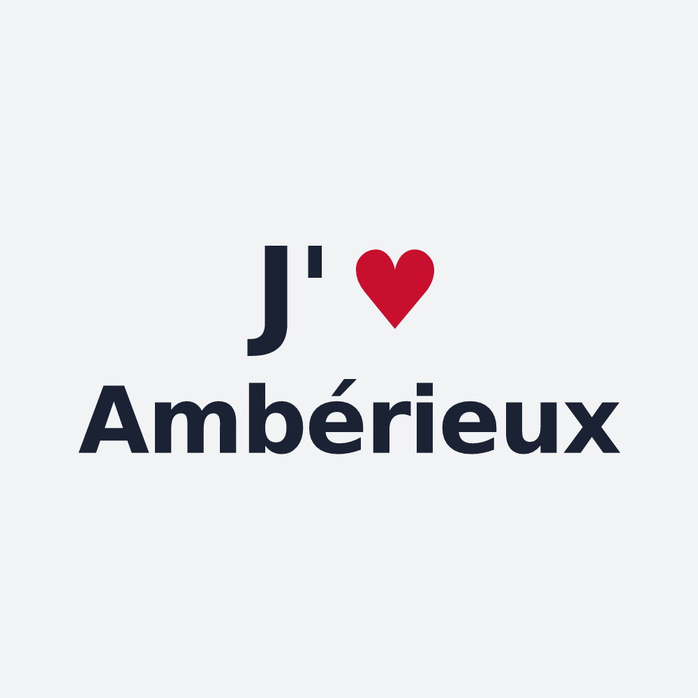 Poster personnalisé Ambérieux — design J'aime Ambérieux