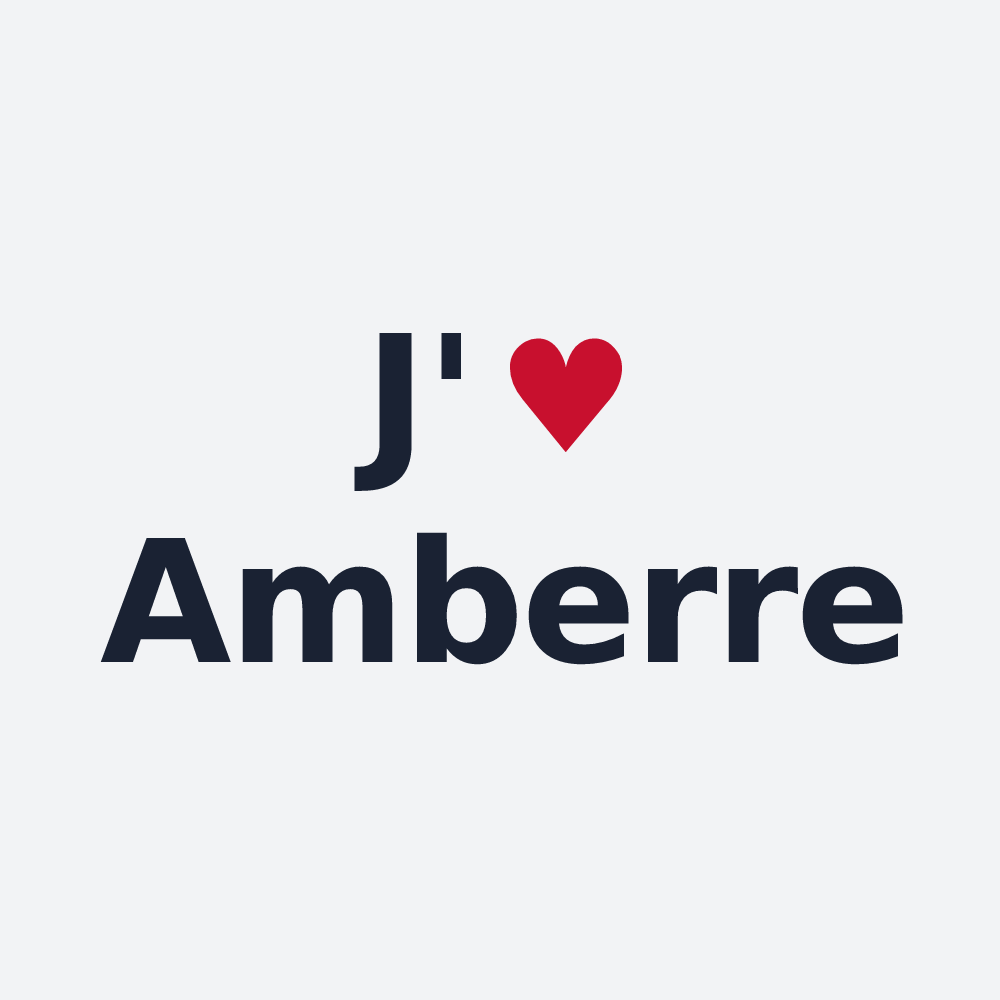Poster personnalisé Amberre — design J'aime Amberre