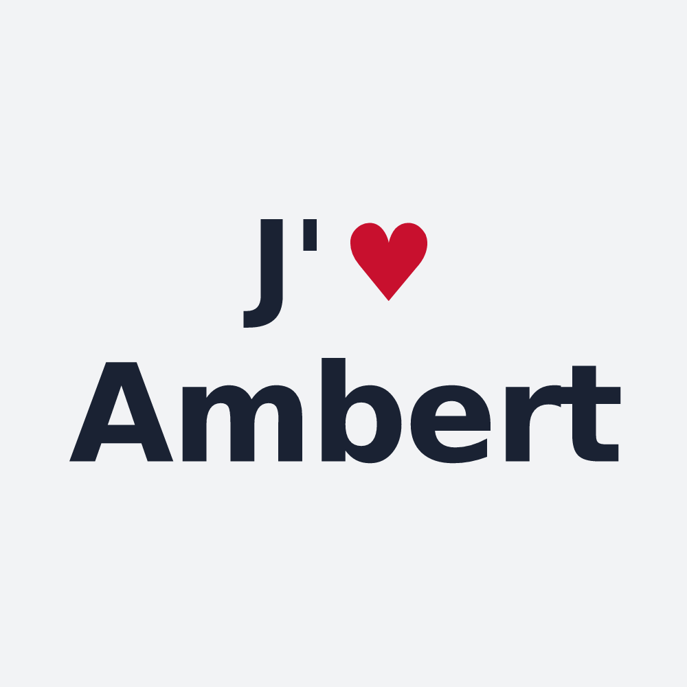 Poster personnalisé Ambert — design J'aime Ambert