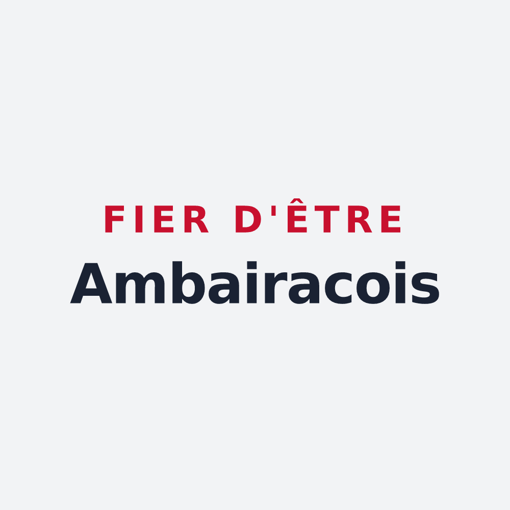 Poster « Fier d'être Ambairacois » — design pour Ambeyrac